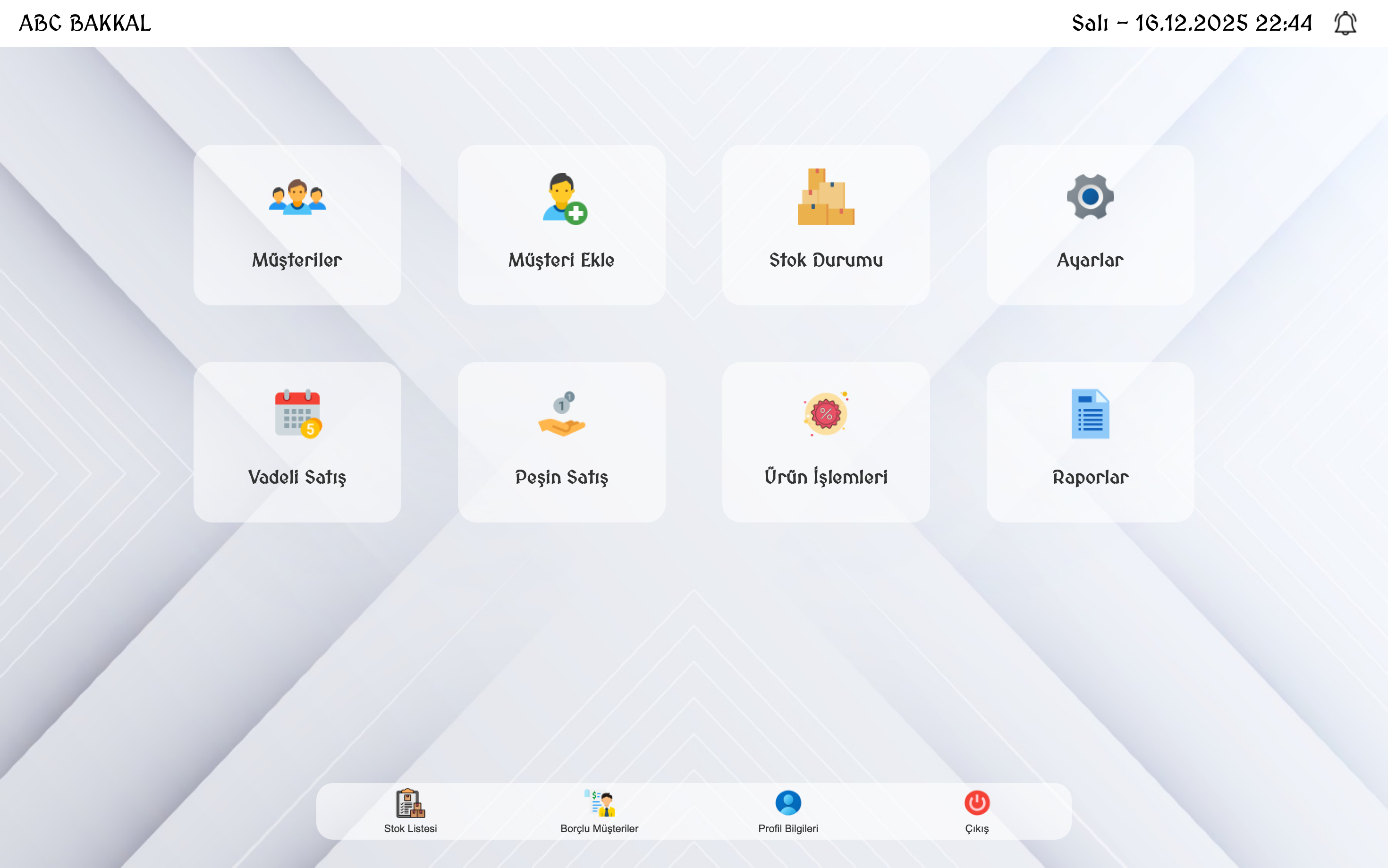 QerzLog veresiye defteri ana ekranı
